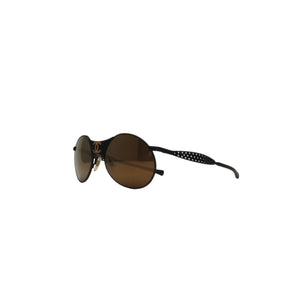 CHANEL Sunglasses Eyewear 05982 50927 Coco Mark Metal Rubber Matte Black Gold Good Condition Used 4a000491