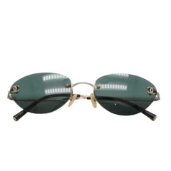 CHANEL Rimless Sunglasses Eyewear 4003 c.103/71 Size 53□19 130 Coco Mark Silver Good Condition Used 4a000518