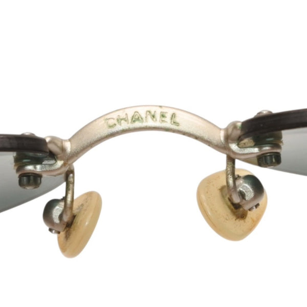CHANEL Rimless Sunglasses Eyewear 4003 c.103/71 Size 53□19 130 Coco Mark Silver Good Condition Used 4a000518