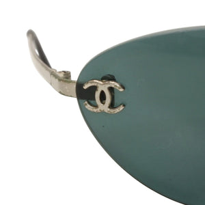 CHANEL Rimless Sunglasses Eyewear 4003 c.103/71 Size 53□19 130 Coco Mark Silver Good Condition Used 4a000518