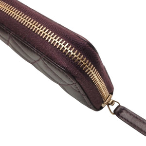 CHANEL シャネル クラシック ジップコインパース 小銭入れ 22番台 ココマーク ラムスキン パープル 美品 中古 4a000469