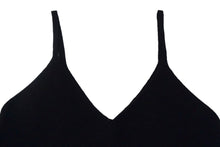 画像をギャラリービューアに読み込む, 極美品 CHROME HEARTS クロムハーツ キャミソール CHクロスパッチ サイズS カシミヤ ポリエステル レザー ブラック 中古 4b000491