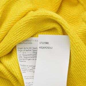 LOEWE アナグラム パッチ パーカー Leather Patch レザーパッチ Hoodie イエロー 美品 中古 4a000537