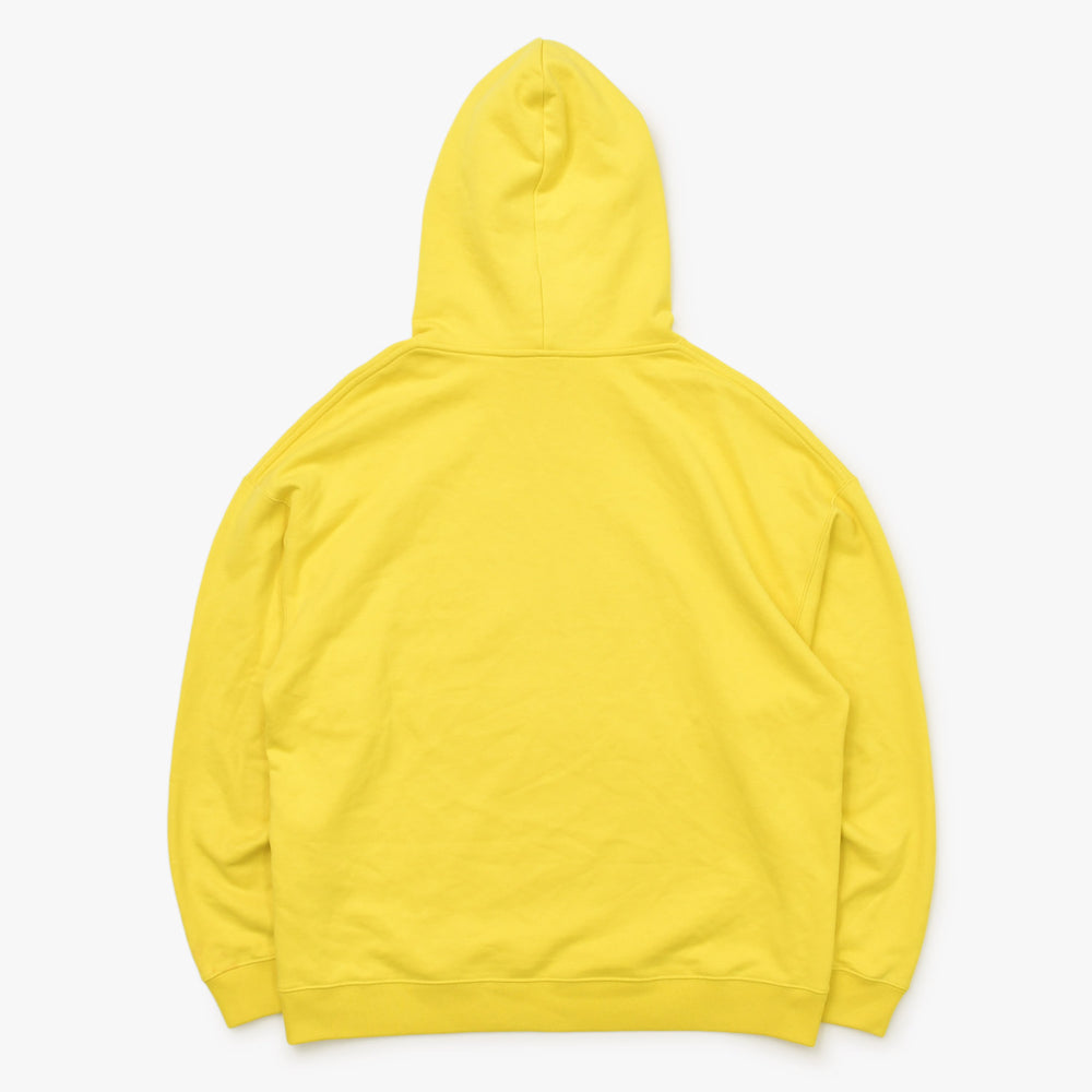LOEWE アナグラム パッチ パーカー Leather Patch レザーパッチ Hoodie イエロー 美品 中古 4a000537