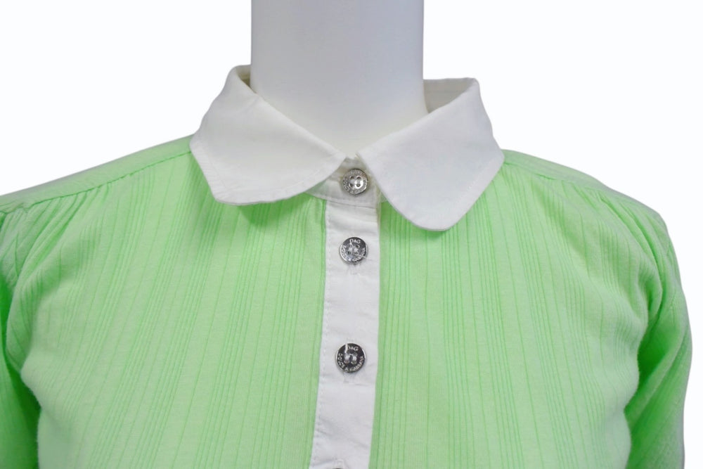 DOLCE&GABBANA Dolce&ガL'Abbana Polo Shirt ST0039/TY7A2 Cotton White Green Size S Excellent Condition Used 4b000557
