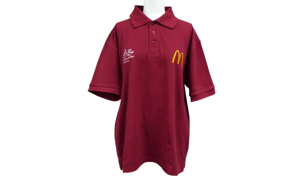 CELEBRATING AL HUSSEIN Abdullah II Ibn Al-Hussein Crown Prince Hussein Ceremony Polo Shirt Size L McDonald's Embroidery Good Condition Used 4b000658