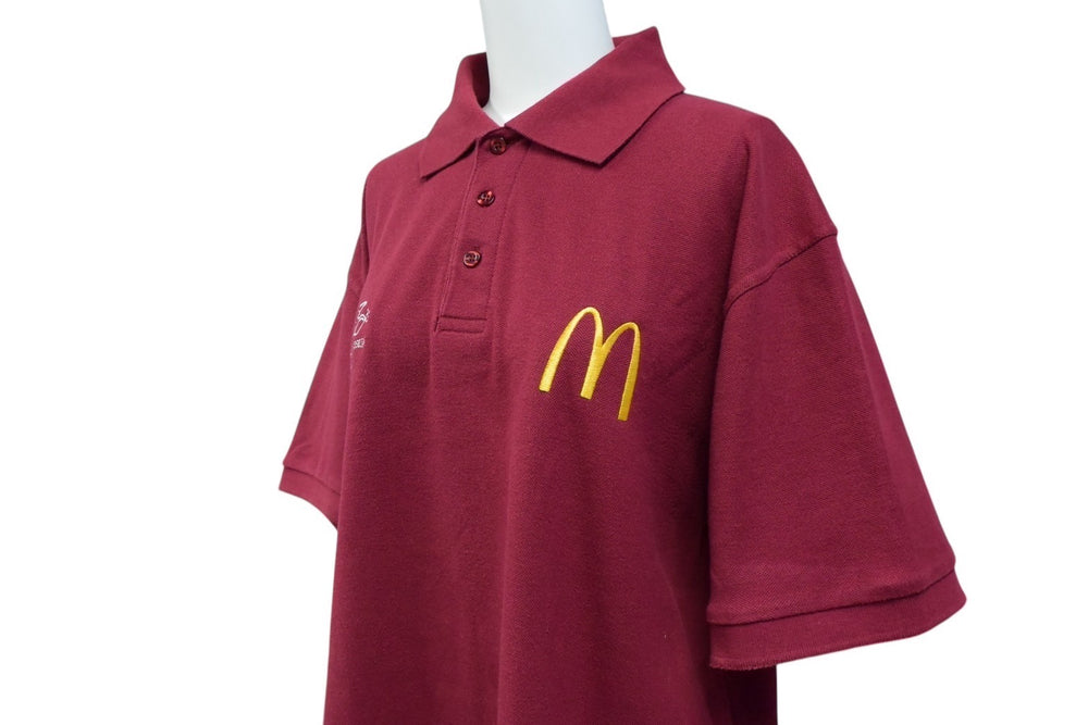 CELEBRATING AL HUSSEIN Abdullah II Ibn Al-Hussein Crown Prince Hussein Ceremony Polo Shirt Size L McDonald's Embroidery Good Condition Used 4b000658