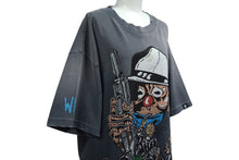 画像をギャラリービューアに読み込む, WARREN LOTAS ウォーレンロータス A Simple Plan 半袖Tシャツ サイズL ヴィンテージ加工 ブラック ピエロ ギャング 美品 中古 4b000659