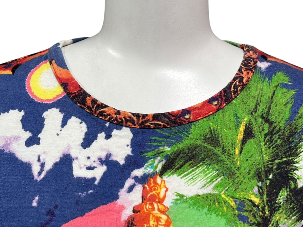 Jean Paul GAULTIER FEMME ジャンポールゴルチェ フェム 半袖Tシャツ サイズ40 破壊と創造の神シヴァ インド神話 マルチカラー 美品 中古 4b000680