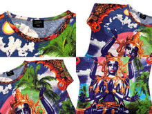 画像をギャラリービューアに読み込む, Jean Paul GAULTIER FEMME ジャンポールゴルチェ フェム 半袖Tシャツ サイズ40 破壊と創造の神シヴァ インド神話 マルチカラー 美品 中古 4b000680