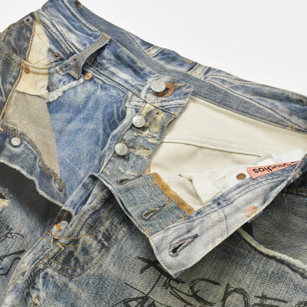 極美品 Acne Studios アクネストゥディオズ SUPER BAGGY FIT JEANS 2023 スーパーバギーフィットジーンズ BK0679 サイズ44 中古 4a000688