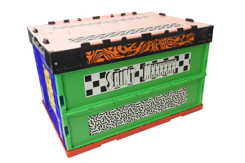 New and unused SAINT MICHAEL Saint Michael BOX/MULTI-7 Foldable storage box SM-HR8-0000-085-MULTI-7 Home goods Used 4b000711
