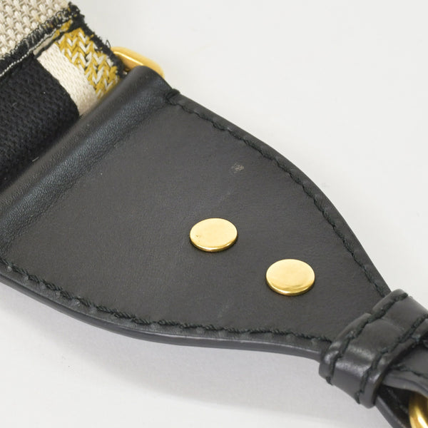 極美品 Christian Dior クリスチャンディオール サドルミニバッグ ハンドバッグ M0456CTZQ オブリーク ネイビー 中古 4a000720