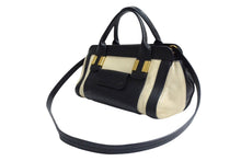 Load image into Gallery viewer, Chloe クロエ リトルアリス ハンドバッグ 2WAY ブラック アイボリー バイカラー レザー ゴールド金具 良品 中古 4b00722