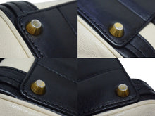 Load image into Gallery viewer, Chloe クロエ リトルアリス ハンドバッグ 2WAY ブラック アイボリー バイカラー レザー ゴールド金具 良品 中古 4b00722