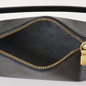 Very Good Condition LOUIS VUITTON Epi Souflo Handbag Leather Noir M52222 Epi Leather Gold Hardware Used 4a000744