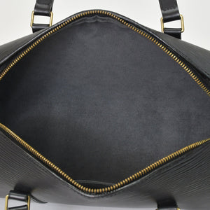 Very Good Condition LOUIS VUITTON Epi Souflo Handbag Leather Noir M52222 Epi Leather Gold Hardware Used 4a000744