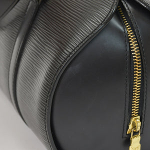 Very Good Condition LOUIS VUITTON Epi Souflo Handbag Leather Noir M52222 Epi Leather Gold Hardware Used 4a000744