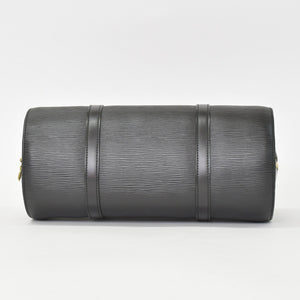 Very Good Condition LOUIS VUITTON Epi Souflo Handbag Leather Noir M52222 Epi Leather Gold Hardware Used 4a000744
