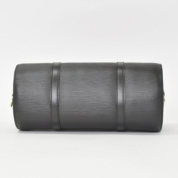 Very Good Condition LOUIS VUITTON Epi Souflo Handbag Leather Noir M52222 Epi Leather Gold Hardware Used 4a000744