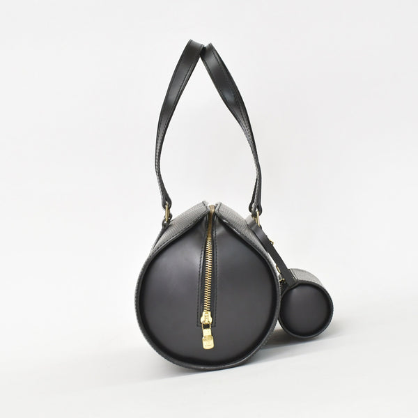Very Good Condition LOUIS VUITTON Epi Souflo Handbag Leather Noir M52222 Epi Leather Gold Hardware Used 4a000744