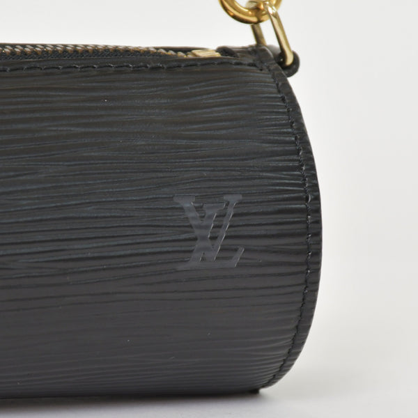 Very Good Condition LOUIS VUITTON Epi Souflo Handbag Leather Noir M52222 Epi Leather Gold Hardware Used 4a000744