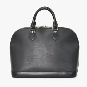 LOUIS VUITTON Alma PM Handbag M52142 Epi Leather Black Gold Hardware Good Condition Used 4a000746