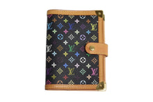 画像をギャラリービューアに読み込む, LOUIS VUITTON ルイヴィトン 手帳カバー システム手帳 アジェンダPM R20895 モノグラムマルチカラー ノワール 美品 中古 4b000763