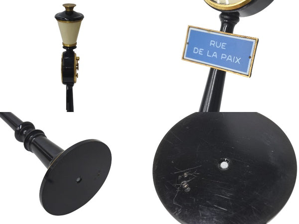 JAEGER-LECOULTRE ジャガー ルクルト アンティーク 置時計 RUE DE LA PAIX 街灯 ブラック ゴールド 美品 中古 4b000777