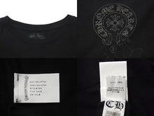 画像をギャラリービューアに読み込む, CHROME HEARTS クロムハーツ 長袖Ｔシャツ ロンT 背面セメタリークロス ブラック コットン サイズS 美品 中古 4b000781