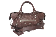 画像をギャラリービューアに読み込む, BALENCIAGA バレンシアガ ザ ジャイアント パートタイム ショルダーバッグ ハンドバッグ 2WAY 173082 ブラウン レザー 良品 中古 4b000807