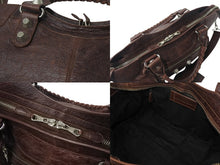 画像をギャラリービューアに読み込む, BALENCIAGA バレンシアガ ザ ジャイアント パートタイム ショルダーバッグ ハンドバッグ 2WAY 173082 ブラウン レザー 良品 中古 4b000807