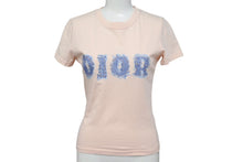 画像をギャラリービューアに読み込む, ChristianDior クリスチャンディオール 半袖Tシャツ 3P16155024 サイズ36 デニムロゴ プリント ピンク 美品 中古 4b000831