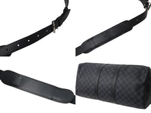 画像をギャラリービューアに読み込む, 新品同様 LOUISVUITTON ルイヴィトン キーポルバンドリエール45 ボストンバッグ N41418 ダミエグラフィット ブラック 中古 4b000833