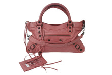 画像をギャラリービューアに読み込む, BALENCIAGA バレンシアガ ザ ファースト 2WAY ハンドバッグ ワンショルダー ピンク レザー 103208 良品 中古 4b000834