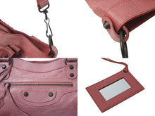 画像をギャラリービューアに読み込む, BALENCIAGA バレンシアガ ザ ファースト 2WAY ハンドバッグ ワンショルダー ピンク レザー 103208 良品 中古 4b000834