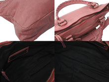 画像をギャラリービューアに読み込む, BALENCIAGA バレンシアガ ザ ファースト 2WAY ハンドバッグ ワンショルダー ピンク レザー 103208 良品 中古 4b000834