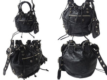 画像をギャラリービューアに読み込む, 極美品 BALENCIAGA バレンシアガ ルカゴールXS ハンドバッグ ショルダーバッグ 2WAY 702432 レザー ブラック 中古 4b000835