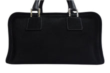 画像をギャラリービューアに読み込む, LOEWE ロエベ ビジュー アマソナ30 ハンドバッグ アナグラムロゴ スウェード レザー ブラック 黒 シルバー金具 美品 中古 4b000837