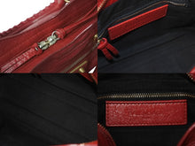 画像をギャラリービューアに読み込む, BALENCIAGA バレンシアガ ミニ シティ ハンドバッグ ショルダーバッグ 2WAY 390160 レザー レッド 美品 中古 4b000839