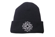 画像をギャラリービューアに読み込む, 極美品 CHROME HEARTS クロムハーツ ニットキャップ ビーニー CHクロス サマーニット ブラック ウール ONE SIZE 刺繍 中古 4b000860