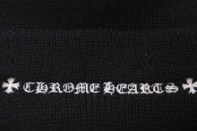 画像をギャラリービューアに読み込む, 極美品 CHROME HEARTS クロムハーツ ニットキャップ ビーニー CHクロス サマーニット ブラック ウール ONE SIZE 刺繍 中古 4b000860