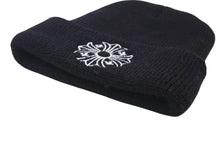 画像をギャラリービューアに読み込む, 極美品 CHROME HEARTS クロムハーツ ニットキャップ ビーニー CHクロス サマーニット ブラック ウール ONE SIZE 刺繍 中古 4b000860