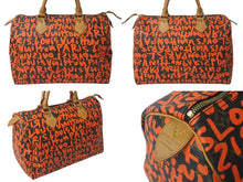 Load image into Gallery viewer, 極美品 LOUIS VUITTON ルイヴィトン スピーディ30 ボストンバッグ M93705 モノグラム グラフィティ オレンジ 中古 4b000874
