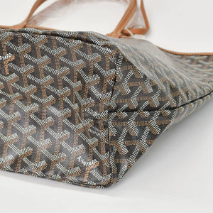新品未使用 GOYARD ゴヤール サンルイPM バッグ トートバッグ STLOUIPMLTY01CL01P ブラウン PVC レザー 中古 4a000896