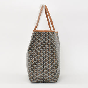 新品未使用 GOYARD ゴヤール サンルイPM バッグ トートバッグ STLOUIPMLTY01CL01P ブラウン PVC レザー 中古 4a000896