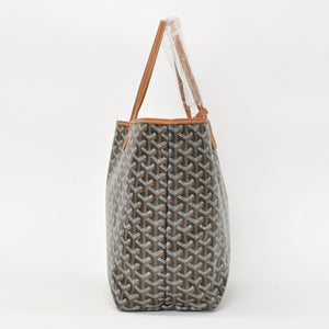 新品未使用 GOYARD ゴヤール サンルイPM バッグ トートバッグ STLOUIPMLTY01CL01P ブラウン PVC レザー 中古 4a000896
