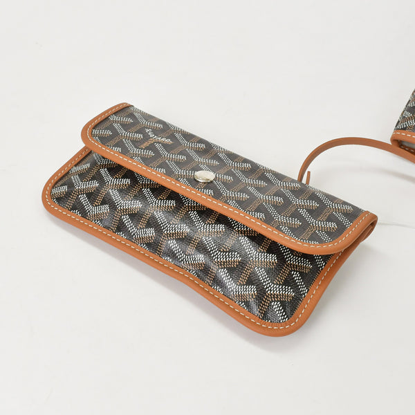 新品未使用 GOYARD ゴヤール サンルイPM バッグ トートバッグ STLOUIPMLTY01CL01P ブラウン PVC レザー 中古 4a000896
