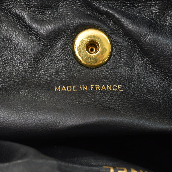 CHANEL Chanel Matelasse Backpack Rucksack A07205 Lambskin Coco Mark Black Vintage Gold Hardware Good Condition Used 4a000915