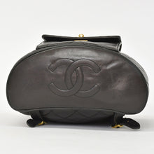 画像をギャラリービューアに読み込む, CHANEL シャネル マトラッセ バックパック リュック A07205 ラムスキン ココマーク ブラック ヴィンテージ ゴールド金具 美品 中古 4a000915